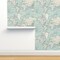 Vintage Maps Blue And Cream World Map Geography Countries Travel Custom Pre-pasted Wallpaper by Spoonflower Pre-Pasted Wallpaper 2FT Wide